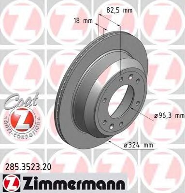 Тормозные диски 285352320 ZIMMERMANN
