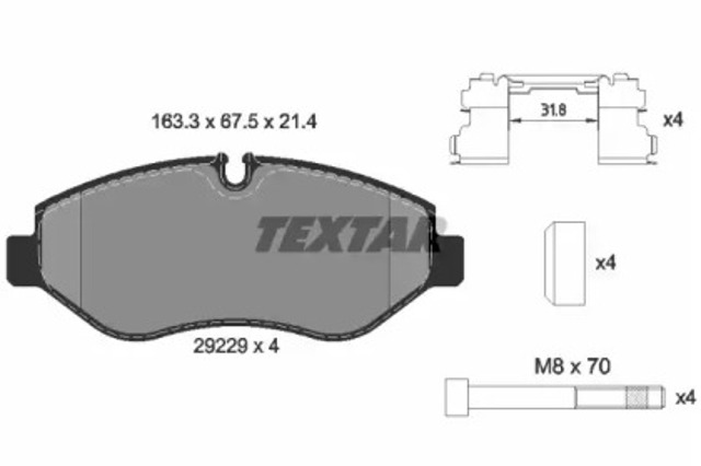 Колодки 2922901 TEXTAR