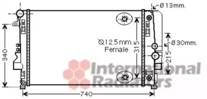 Радиатор основной 30002460 VAN WEZEL