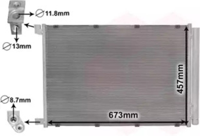VAN WEZEL 30015703 Радиатор кондиционера в наличии Каменское