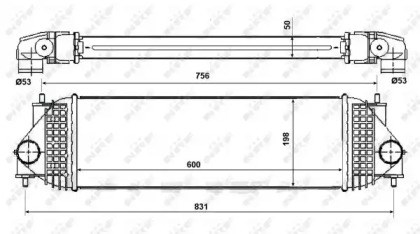 Радиатор интеркуллера 30393 NRF