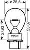 Лампочка накаливания 3156 OSRAM