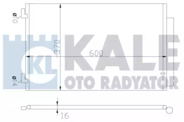 Радиатор охлаждения кондиционера 342655 KALE