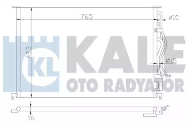 Радиатор системы охлаждения кондиционера 342940 KALE