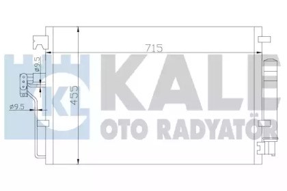 Трубопроводы и радиатор кондиционера 343025 KALE