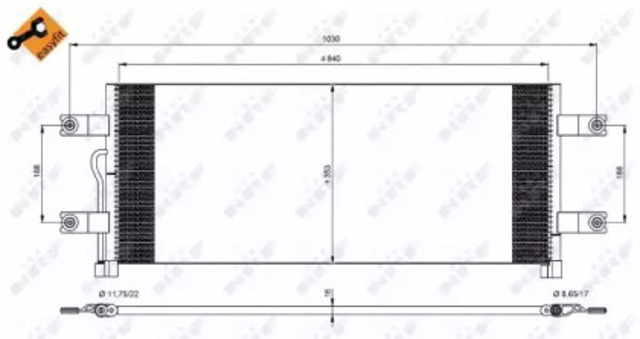 Конденсатор кондиционера 350075 NRF