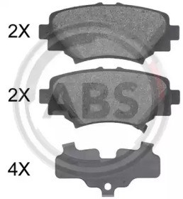 Задние тормозные колодки 35032 ABS