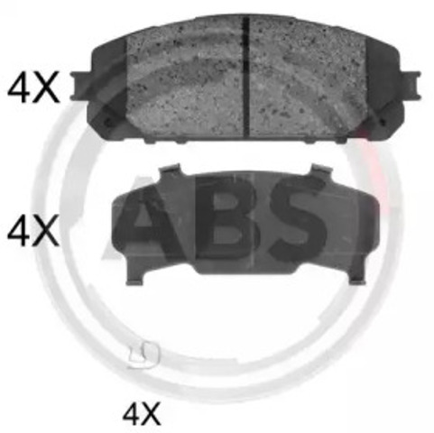 Колодки тормозные дисковые комплект 35047 ABS