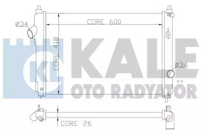 Радиатор водяной 355100 KALE