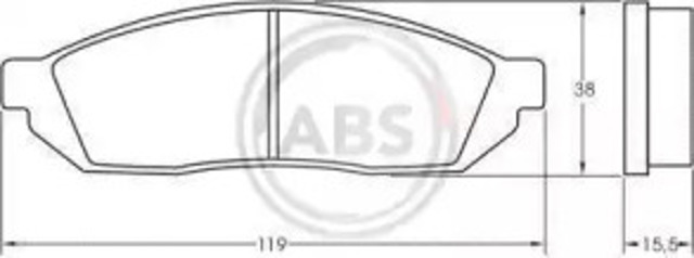 Колодки тормозные передние дисковые 36156 ABS
