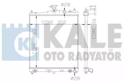 Радиатор системы охлаждения двигателя 363200 KALE