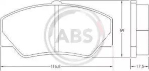 ABS 36578 Колодки тормозные передние дисковые в наличии Украина