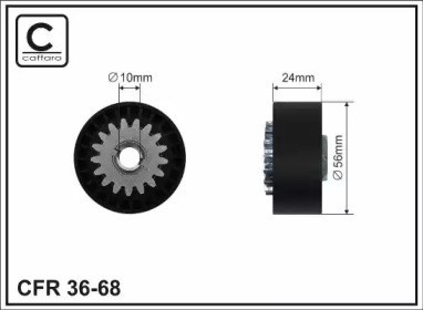 Ролик натягувача приводного ременя 3668 Caffaro