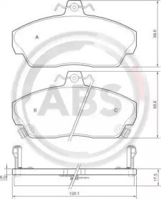 Колодки передние 36746 ABS
