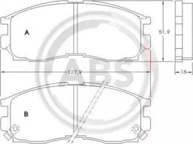 36763 ABS Колодки тормозные передние дисковые купить в Ровно
