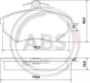 ABS 36789 Колодки тормозные передние дисковые в наличии Житомир