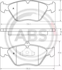Колодки тормозные 36805 ABS