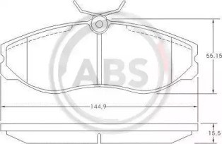 Колодки гальмівні дискові комплект 36861 ABS