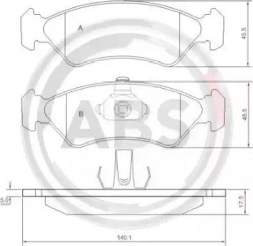 Тормозные колодки 36996 ABS