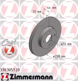 Тормоз дисковый передний 370305720 ZIMMERMANN