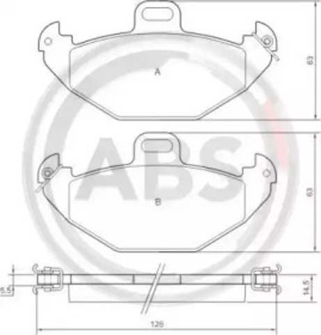 Задние дисковые колодки 37051 ABS