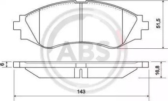 Колодки тормозные передние дисковые 37055 ABS