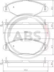 Колодки передние 37105 ABS