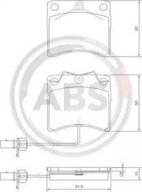 ABS 37144 Передние тормозные колодки в наличии Одесса