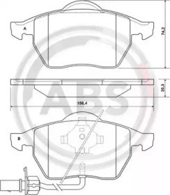 37156 ABS Колодки тормозные передние дисковые купить в Каменское