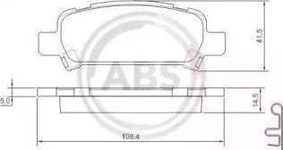 ABS 37164 Задние тормозные колодки в наличии Чернигов
