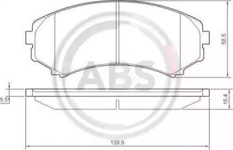 Колодки тормозные дисковые комплект 37203 ABS