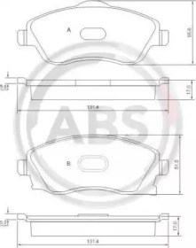 Колодки передние 37213 ABS