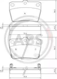 Колодки на тормоз задний дисковый 37227 ABS