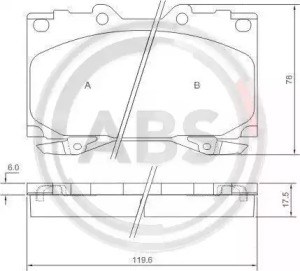 37231 ABS Колодки тормозные передние дисковые купить в Винница