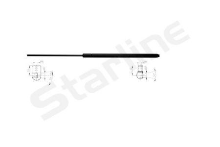 Газовый упор багажника 3724800 STARLINE