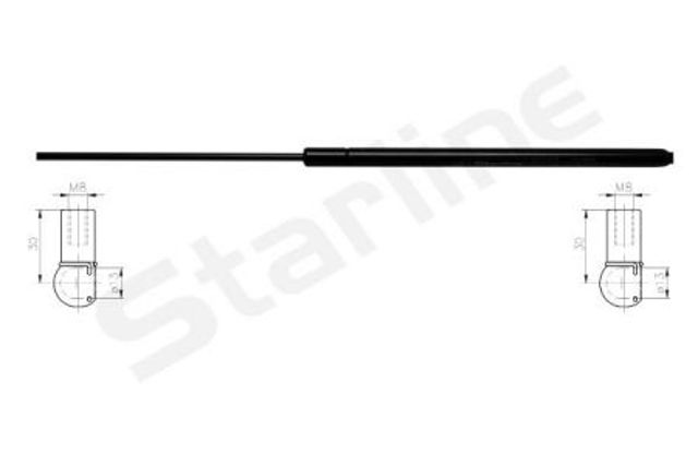 Газовый упор багажника 3724810 STARLINE