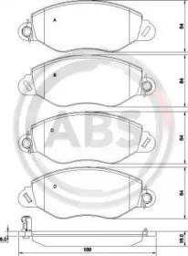 Тормозные колодки 37256 ABS