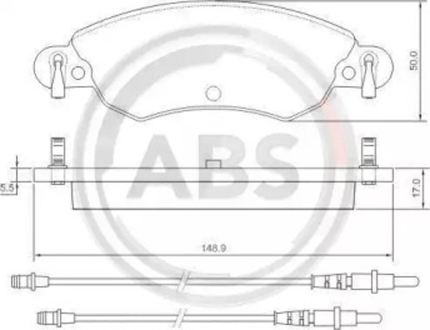 Колодки тормозные передние дисковые 37278 ABS