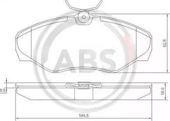 ABS 37287 Передние тормозные колодки в наличии Черновцы