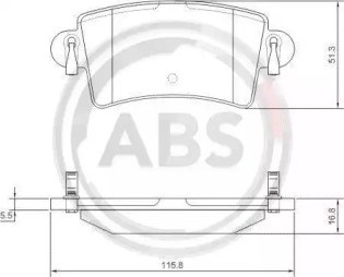 ABS 37289 Задние тормозные колодки в наличии Николаев