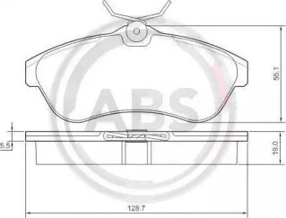 Колодки передние 37308 ABS