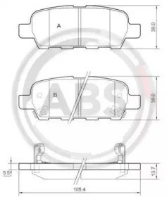 37321 ABS Колодки тормозные задние дисковые купить в Украина