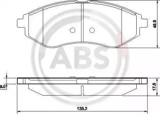 Колодки гальмівні передні, дискові 37352 ABS