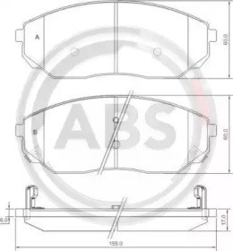 Колодки тормозные дисковые комплект 37364 ABS