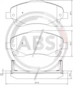 ABS 37400 Колодки тормозные передние дисковые в наличии Украина