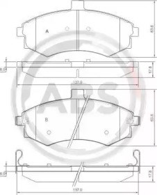 Тормозные колодки 37403 ABS