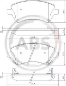 Колодки тормозные 37405 ABS