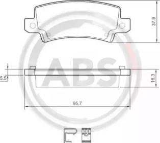 ABS 37406 Колодки тормозные задние дисковые в наличии Ирпень