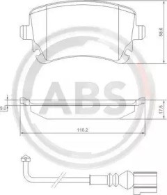 37413 ABS Колодки тормозные задние дисковые купить в Полтава