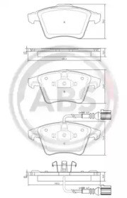 Колодки тормозные передние дисковые 37416 ABS